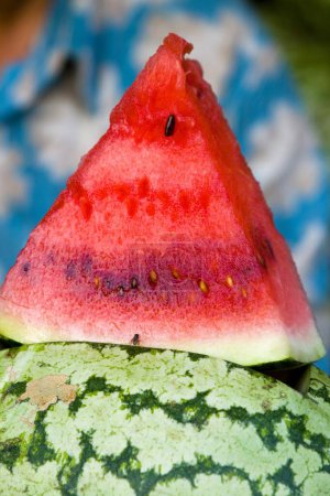 Piece of watermelon close up