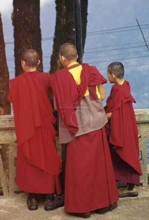 Foto de Tibetanos Tibetanos monjes niños, darjeeling, bengala occidental, India - Imagen libre de derechos