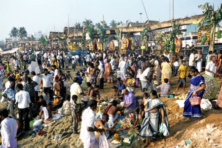 Photo for Masi magma festival at vaithi beach in Pondicherry, Tamil Nadu, India - Royalty Free Image
