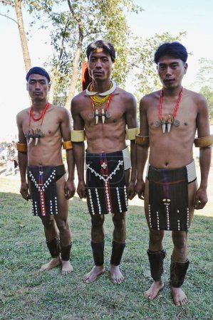 Photo for Naga tribals at hornbill festival, Kohima, Kisama village, Nagaland, North East, India - Royalty Free Image