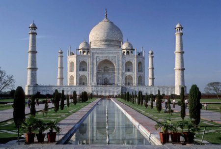 Photo for Taj mahal Seventh Wonder of The World; Agra ; Uttar Pradesh ; India - Royalty Free Image