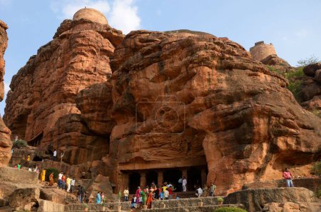 Foto de Cuevas de Badami, Badami, Karnataka, India, Asia - Imagen libre de derechos