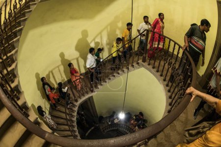 Photo for Spiral stairs inside Victoria Memorial, Kolkata, West Bengal, India, Asia - Royalty Free Image