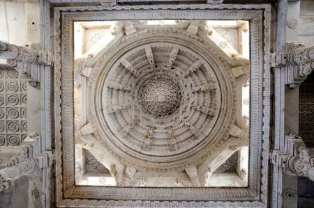 Ranakpur ceiling of adinatha jain temple rajasthan india Asia