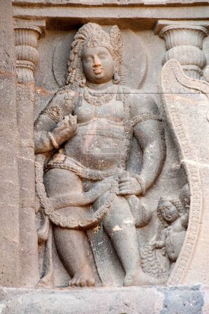 Foto de Señor buddha en forma de príncipe siddhartha en cuevas ajanta, Aurangabad, Maharashtra, India - Imagen libre de derechos