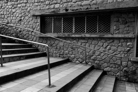Photo for Steps and railings, Pherozeshah Mehta Garden, Hanging Gardens, Malabar Hill, Mumbai, Maharashtra, India, Asia - Royalty Free Image