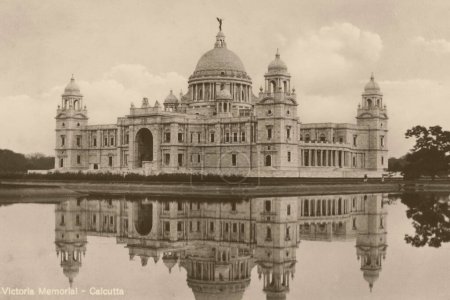 Photo for Postcard of Victoria Memorial Hall , Calcutta Kolkata , West Bengal , India - Royalty Free Image