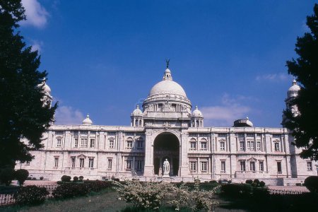 Außenansicht des Victoria Memorial, Kalkutta, Westbengalen, Indien, Asien
