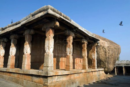 Säulenmantap im Veerabhadra-Tempel im sechzehnten Jahrhundert; Lepakshi; Andhra Pradesh; Indien