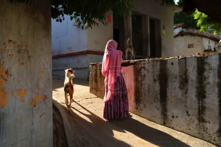 Foto de Callejón estrecho del pueblo, Dilwara, Rajastán, India - Imagen libre de derechos