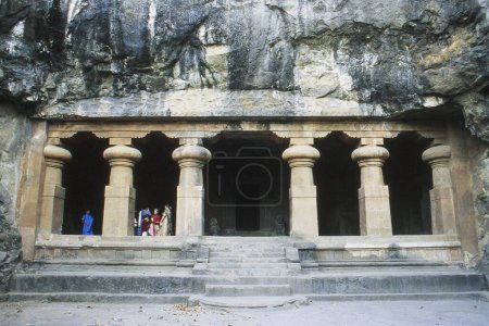 Photo for Entrance of Elephanta Caves, Gharapuri, Mumbai, India, Asia - Royalty Free Image