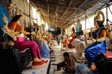 Photo for Goddess durga statue festival, mumbai, maharashtra, India, Asia - Royalty Free Image