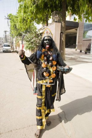 Photo for Woman dressed up as goddess kali, vrindavan, uttar pradesh, india, asia - Royalty Free Image