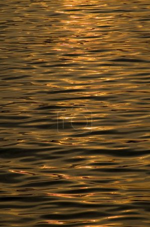 Photo for Abstract water pattern with golden sunset colour - Royalty Free Image