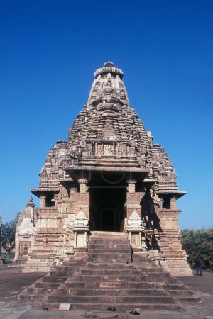 Entrée du temple Vishvanatha, Khajuraho, Madhya Pradesh, Inde, Asie