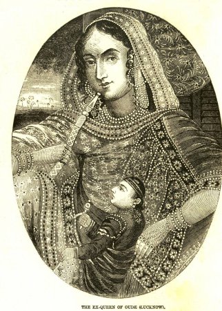 Foto de Retratos litográficos, la ex reina de Oude, Lucknow, Uttar Pradesh, India - Imagen libre de derechos