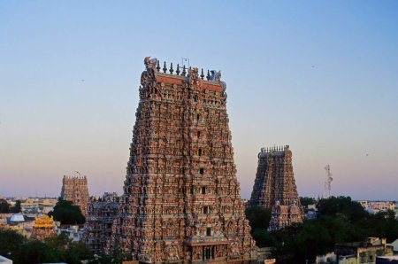 Téléchargez les photos : Temple Sri Meenakshi, Madurai, Tamil Nadu, Inde - en image libre de droit