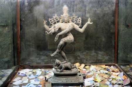 Photo for Bronze statue of dancing pose nataraja chola dynasty in meenakshi temple madurai tamilnadu india Asia - Royalty Free Image