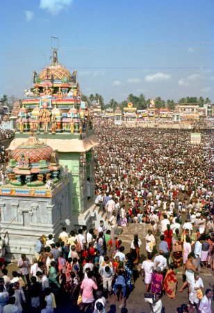 Foto de Procesión de mahamakham mahamaham festival, Kumbakonam, Tamil Nadu, India - Imagen libre de derechos