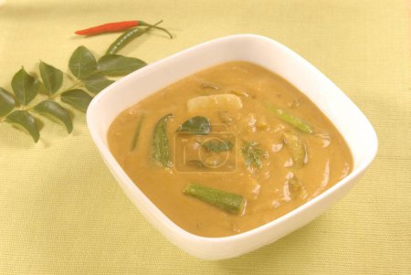 Vegetarian , Indian food Sindhi Kadi curds curry in bowl
