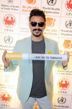 Foto de Vivek Oberoi, Vivek Anand Oberoi, actor indio, campaña No al tabaco, Mumbai, India, 30 de mayo de 2017 - Imagen libre de derechos