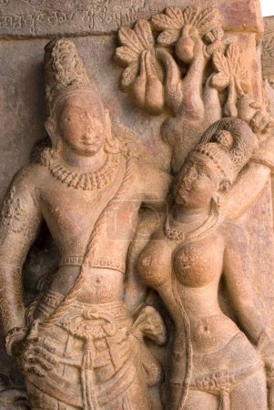 Photo for Siva and Parvathi sculpture , UNESCO World Heritage Site , Pattadakal temple eight century , Karnataka , India - Royalty Free Image