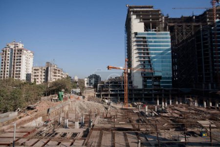 Photo for Construction site of high rise at Parel Mumbai Maharashtra India - Royalty Free Image