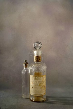 Photo for Art classic glass works bottle with abstract background - Royalty Free Image