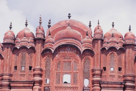 Top portion of Hawa Mahal in Jaipur, Rajasthan, India