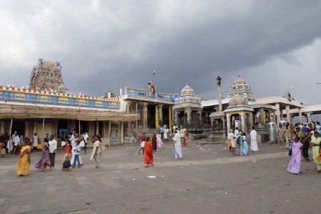 Téléchargez les photos : Temple Dhandayuthapani Swami au sommet de la colline, Palani, Tamil Nadu, Inde - en image libre de droit