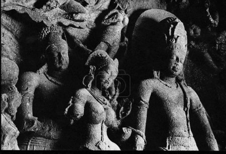 Téléchargez les photos : Kalyana Sundaramurti, Grottes d'Elephanta, Bombay, Mumbai, Maharashtra, Inde, 1977. - en image libre de droit