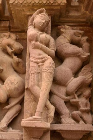 sculpture Lakshmana Temple, Khajuraho, Madhya Pradesh, India, Asia