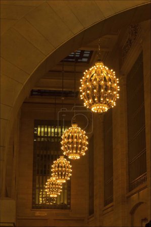 Photo for Chandeliers at grand central terminal, manhattan, new york, usa - Royalty Free Image