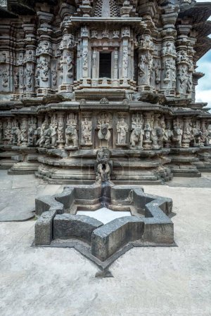 Skulptur Kopeshwar Tempel, Kolhapur, Maharashtra, Indien, Asien