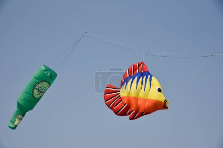 Foto de Cometa como pescado, Festival Internacional de Cometas, Tithal, Valsad, Gujarat, India, Asia - Imagen libre de derechos