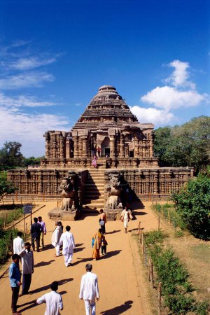 Téléchargez les photos : Temple solaire richement sculpté, Konarak, Orissa, Inde - en image libre de droit