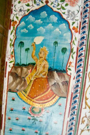 Mural en templo de Jain; Bikaner; Rajasthan; India