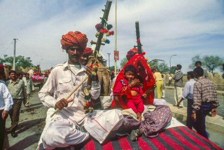 Photo for Rajasthani folk musician jaisalmer rajasthan, India, Asia - Royalty Free Image