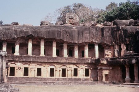 Grottes Udayagiri Jain à Bhubaneswar, Orissa, Inde