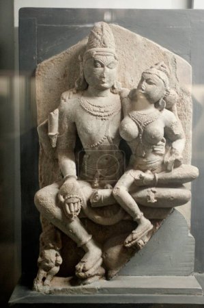 Shankar und Parvati im Vadodara-Museum Gujarat Indien Asien