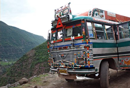 Photo for State transport bus, Uri, Jammu and Kashmir, India  7, April, 2008 - Royalty Free Image