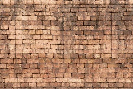 Téléchargez les photos : Vue rapprochée du mur de briques très ancien autour de Gomateshawara ; situé sur Gommata Betta à Karkala ; District Udupi ; Karnataka ; Inde - en image libre de droit