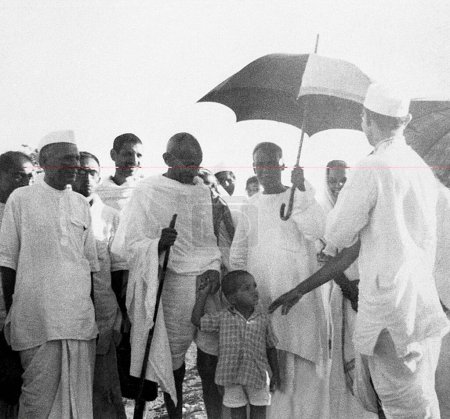Photo for Mahatma Gandhi and others at Sevagram Ashram , 1941 - Royalty Free Image