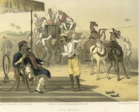 Téléchargez les photos : Images coloniales indiennes, notre Nawab, Inde - en image libre de droit