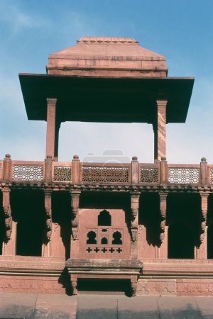 Téléchargez les photos : Vue sur Balcon, Fort Rouge, Agra, Uttar Pradesh, Inde, Asie - en image libre de droit