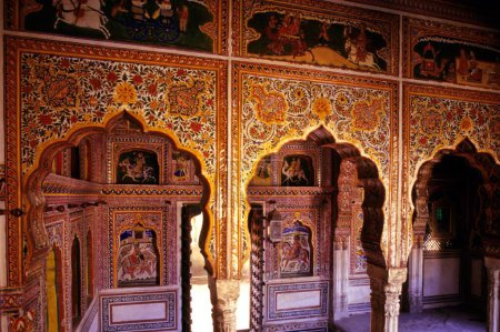 Foto de Shekhavati Pintura, Fatehpur, Rajastán, India - Imagen libre de derechos