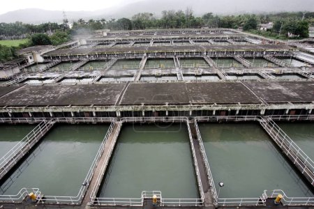 The Brihanmumbai Municipal Corporations (BMC) water Treatment plant in Bhandup Complex awarded with ISO 9000-2001 certification ; Bombay Mumbai ; Maharashtra ; India 