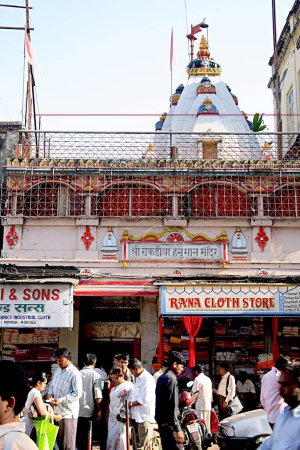 Photo for Place of worship Shree Rokadiya Hanuman or Monkey god temple ; Princess Street ; Shamal Das Gandhi road ; Marine Lines ; Bombay Mumbai ; Maharashtra ; India - Royalty Free Image