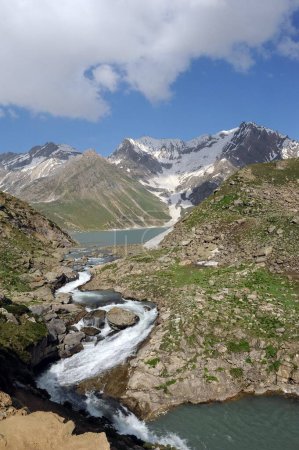 Téléchargez les photos : Lac sheshnag, amarnath yatra, Jammu Cachemire, Inde, Asie - en image libre de droit