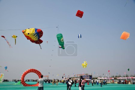 Foto de Festival Internacional de Cometas, Tithal, Valsad, Gujarat, India, Asia - Imagen libre de derechos